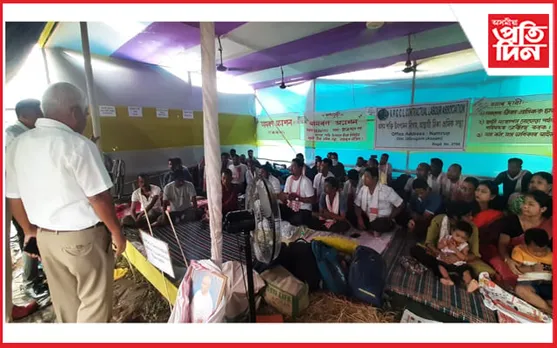 বিভিন্ন দাবীত নামৰূপ তাপ বিদ্যুৎ কেন্দ্ৰত  ঠিকা শ্ৰমিকৰ ৭ দিন অনশন অব্যাহত 
