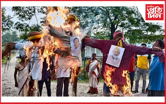 ঢকুৱাখনাত চুতীয়া যুৱ সন্মিলনৰ উত্তাল প্ৰতিবাদ...