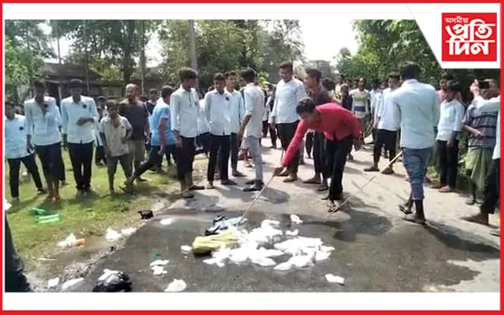 বিদ্যালয়ৰ কাষত চুলাইৰ ঘাটি, চকু মুদা কুলীৰ ভাৱত আবকাৰী বিভাগঃ অতিষ্ঠ শিক্ষাৰ্থী নামিল উচ্ছেদ অভিযানত...