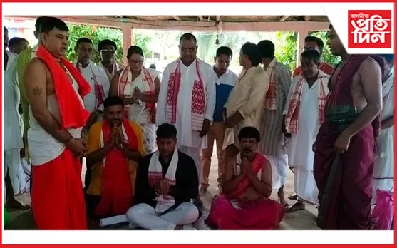 গৌৰীনাথ শিৱ মন্দিৰত মন্ত্ৰী পিযুষ হাজৰিকাই আগবঢ়ালে পাঁচ লাখ টকা...
