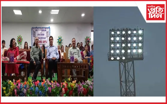 লামডিং বিবেকানন্দ ৰে'লৱে খেলপথাৰত নতুনকৈ ফ্লাড লাইটৰ ব্যৱস্থা কৰা হয়... 