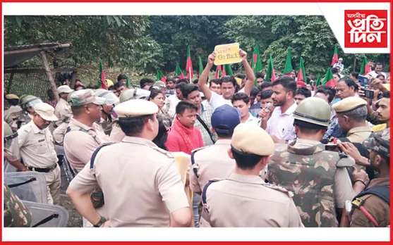 বৃহৎ নদী বান্ধৰ বিৰুদ্ধে প্ৰতিবাদত নামিল কৃষক মুক্তি সংগ্ৰাম সমিতি... 