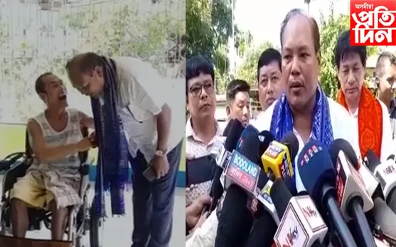 কোকৰাঝাৰত উপেন্দ্ৰনাথ ব্ৰহ্মৰ বাসভৱনত উপস্থিত বিশ্বজিৎ দৈমাৰী...