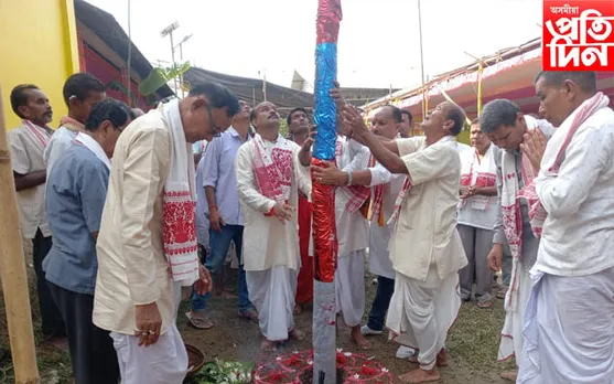 মনহা আঞ্চলিক সাৰ্বজনীন শ্ৰী শ্ৰী শ্যামা পূজা ও দীপান্বিতাৰ মহাৰজত জয়ন্তীৰ  লাইখুটা স্হাপন... 