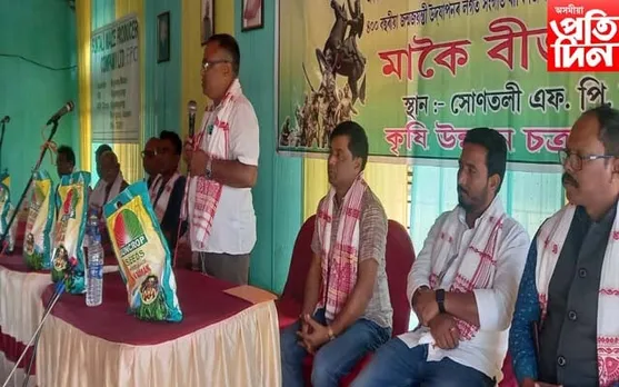 মায়ঙৰ সোনতলি এফ পি চিৰ কৃষকৰ মাজত মাকৈৰ বীজ বিতৰণ...