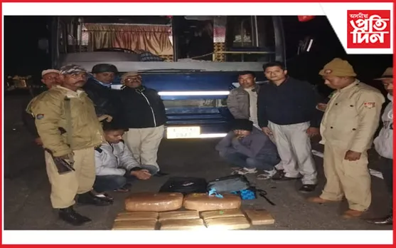 কাছাৰত নৈশ বাছৰ পৰা গাঞ্জা জব্দ...