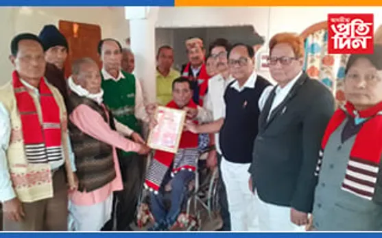 সাহিত্যিক পেঞ্চন প্ৰাপক ডা০ বিদ্যেশ্বৰ দলেক সম্বৰ্ধনা