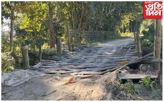বান্দৰদেৱাত বিধ্বস্ত পথ-দলঙে জলাকলা খুৱাইছে সাধাৰণ জনতাক...