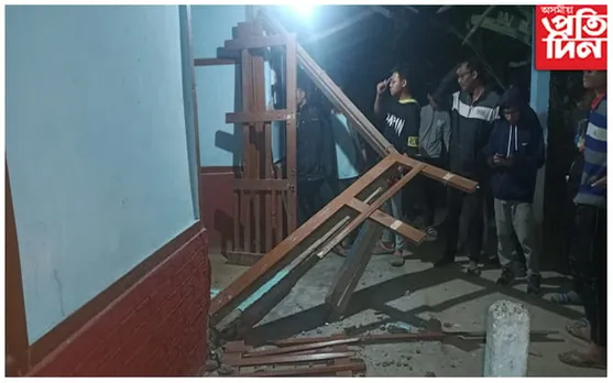 বোকাখাত জাতীয় বিদ্যালয়ত বন্যহস্তীয়ে কৰিলে বিস্তৰ ক্ষতি...