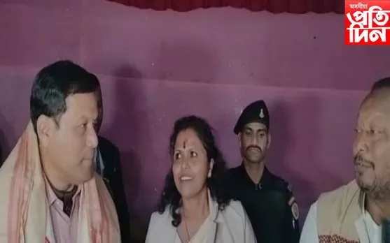 জামুগুৰিহাটত নিশা কেন্দ্ৰীয় মন্ত্ৰী সৰ্বানন্দ সোনোৱাল