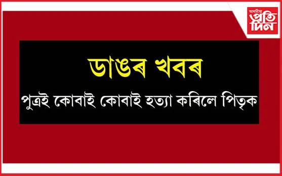 সাধাৰণ কথাতে পুত্ৰই কোবাই কোবাই হত্যা কৰিলে পিতৃক...