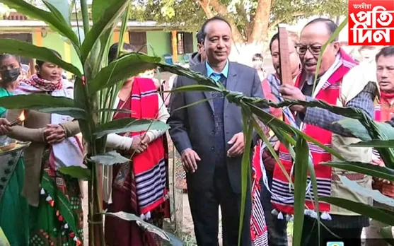 দাংধৰা উঃ মাঃ বিদ্যালয়ৰ পাঠদান গৃহ উদ্বোধন এম এ চিৰ মুখ্য কাৰ্যবাহী সদস্য পৰমানন্দ চায়েঙিয়াৰ 