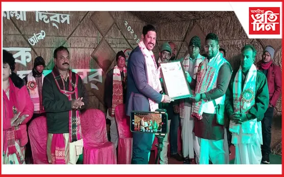 যুৱ ব্যৱসায়ী হৰিপ্ৰসন্ন হাজৰিকাক 'টিফুকপৰীয়া মানৱ দৰদী বঁটা' প্ৰদান