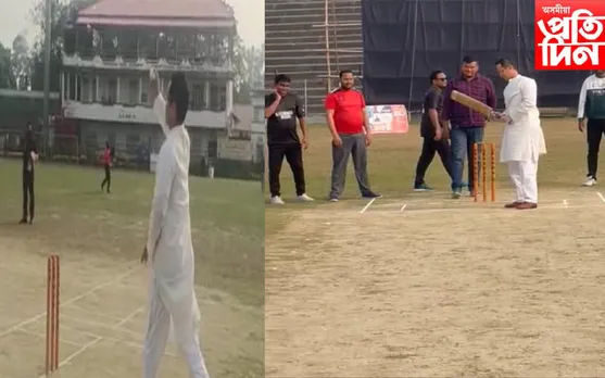 ক্ৰিকেটাৰৰ ৰূপত সাংসদ গৌৰৱ গগৈ