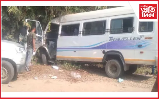 নাগালেণ্ডৰ চাইনিছ সমষ্টিত নিৰ্বাচনী কৰ্তব্য কৰিবলৈ যোৱা বাহন দুৰ্ঘটনাত পতিত
