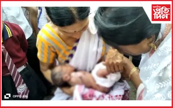 নিজৰ কু-কৰ্ম ঢাকিবলৈ পাষাণ মাতৃয়ে পেলাই থৈ গ'ল নৱজাতকক...
