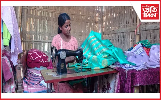 অ‍কাল বৈধব্যৰ পাছতো থমকি ৰোৱা নাই কুৰুৱাবাহীৰ ৰূম‍া দাস.....