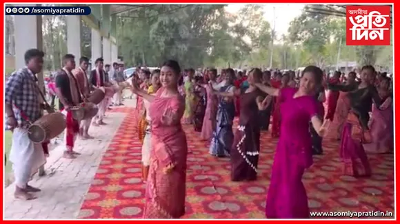 চাবুৱাৰ বিহু আখৰাস্থলীত মন্ত্ৰী বিমল বৰা...