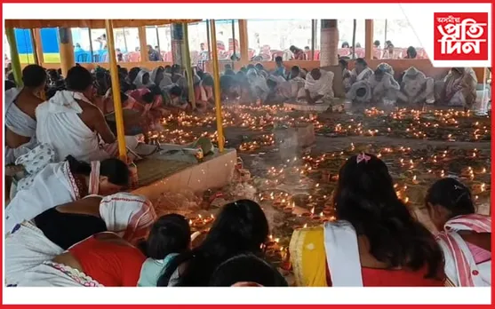 কাজিৰঙাত শ্ৰী শ্ৰী বাংশীবাদন মন্দিৰত পৰম্পৰাগত দৌল উৎসৱ উদযাপন