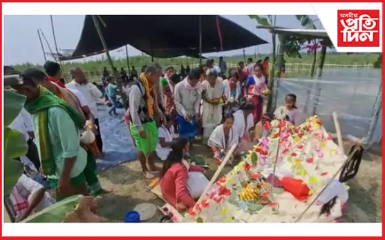 ব্ৰহ্মপুত্ৰৰ ভয়ংকৰ খহনীয়াৰ পৰা পৰিত্ৰাণৰ বাবে গংগা পূজা কৰিলে চিমেনমুখৰ নৈপৰীয়াই