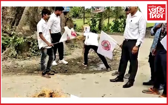 শিক্ষা মন্ত্ৰীৰ লগতে ছেবাৰ অধ্যক্ষক অপসাৰণৰ দাবী ঢকুৱাখনা ছাত্ৰ সন্থাৰ