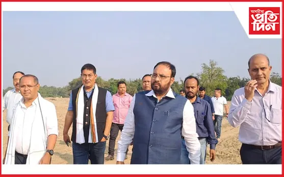 কুমতীয়া নৈৰ মথাউৰি পৰিদৰ্শন মন্ত্ৰী কেশৱ মহন্তৰ