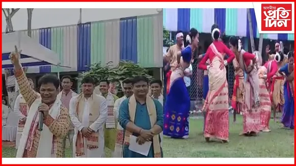 পহিলা ব'হাগৰ দিনাই ঢোল-পেঁপা-গগনাৰ মাতত মুখৰিত মথুৰাপুৰ