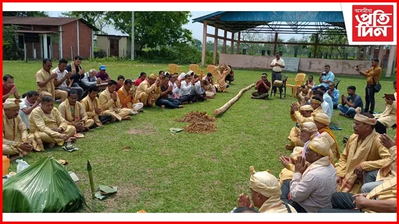 টাই পৰম্পৰা ৰীতি-নীতিৰে অসম ফুৰালুং সমাজৰ সোণালী জয়ন্তী অধিৱেশনৰ লাইখুঁটা স্থাপন  