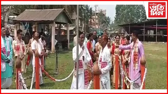 কামপুৰ ৰাস পথাৰত কেন্দ্ৰীয় ৰঙালী বিহু উদযাপন...