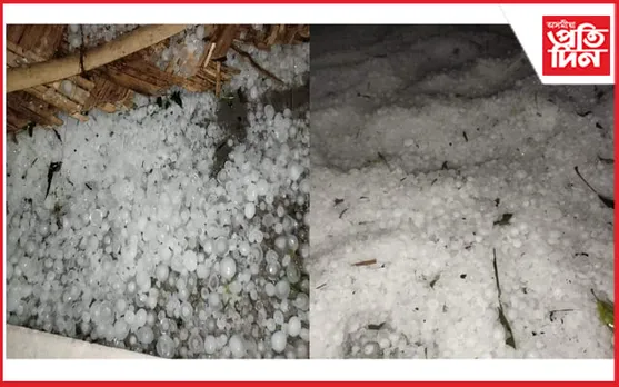 তিনিচুকীয়াত শিলাবৃষ্টি : উচন শাকনিবাৰী, ব্যাহত যাতায়ত...