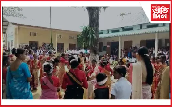 নুমলীগড় উচ্চতৰ মাধ্যমিক বিদ্যালয়ত বিহু আদৰণি...