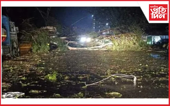 চাবুৱাত ধুমুহা, শিলাবৃষ্টিঃ বিস্তৰ ক্ষতিসাধন...