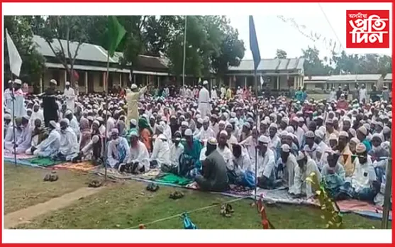 নগাঁৱৰ কচুৱাৰ শিমলুগুৰি আঞ্চলিক ঈদগাহটো ঈদৰ নামাজ সমাপন...