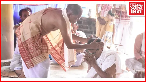 কৰচোং সত্ৰৰ সত্ৰাধিকাৰ হিচাপে কীৰ্তিকান্ত গোস্বামীক নির্মালি প্ৰদান