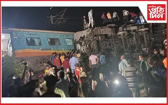 উৰিষ্যাত মালবাহী ৰে'লৰ সৈতে মুখামুখি সংঘৰ্ষ কৰোমণ্ডেল এক্সপ্ৰেছৰ; লাইনচ্যুত ৪ ডবা...