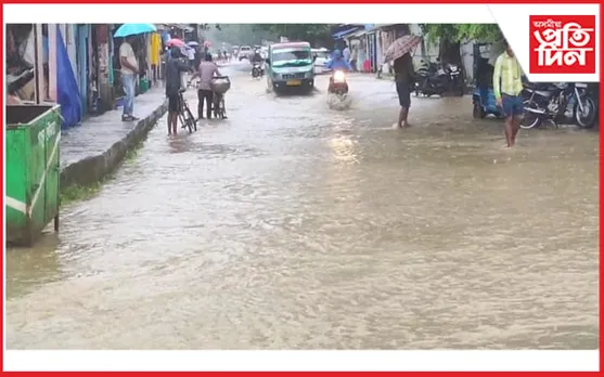 এজাক বৰষুণতে ছত্ৰঙৰ বাঢ়নী পানীয়ে জলমগ্ন কৰিলে গহপুৰ 