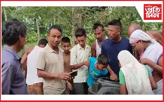 গহপুৰত দুষ্প্ৰাপ্য লাজুকী বান্দৰ উদ্ধাৰ