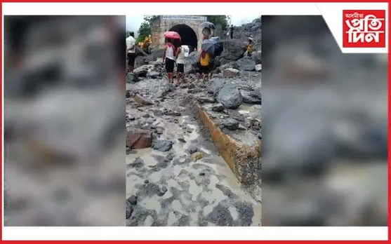 পুনৰ সোণাপুৰ টানেলত ভূমিস্খলনঃ শিলচৰ -গুৱাহাটী সংযোগী পথ বন্ধ...
