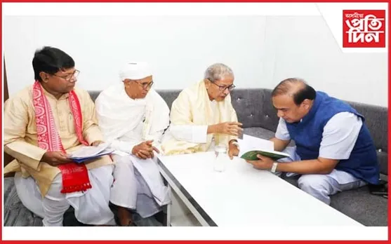 মুখ্যমন্ত্ৰীৰে বার্তালাপ শ্ৰীশ্ৰীগোপালদেৱ সেৱক সমাজৰ; ২৩ দফীয়া স্মাৰক পত্ৰ...