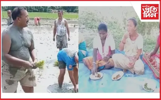 মুছলপুৰত হাল উঠা পৰ্ব : লগে-ভাগে এসাঁজ খালে বি টি চিৰ কাৰ্যবাহী সদস্য ঘনশ্যাম দাসে