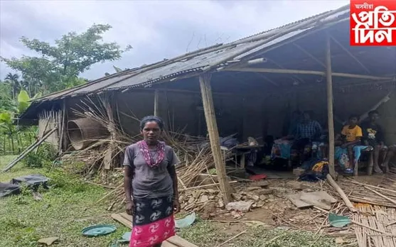 জামুগুৰিহাটত বন্যহস্তীৰ সন্ত্ৰাস, ভাঙি তহিলং কৰিলে সকলো...
