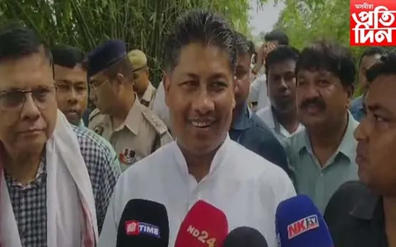 গহপুৰত মথাউৰি পৰিদৰ্শন মন্ত্ৰী পীয়ুষ হাজৰিকাৰ...