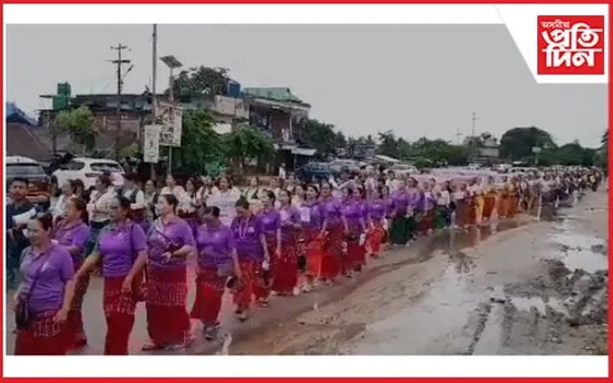 মণিপুৰৰ নাৰী নিৰ্যাতন : অৰুণাচলত উলিয়ালে বিশাল সমদল