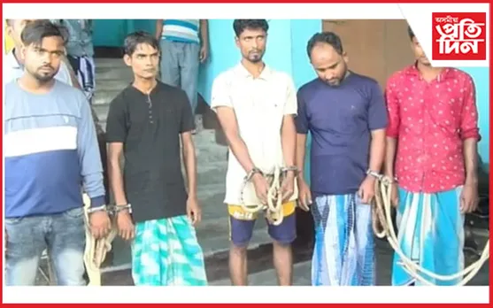 নগাঁৱত ৫ গৰু চোৰ আটক