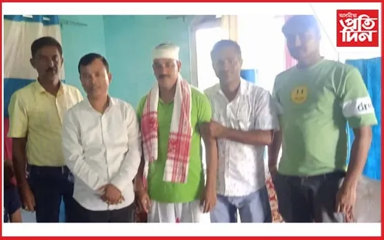 বেংকৰ সাহসী সুৰক্ষা কৰ্মী অনংগ কলিতাক  দক্ষিণ কামৰূপ সচেতন মঞ্চৰ‌ সম্বৰ্দ্ধনা...