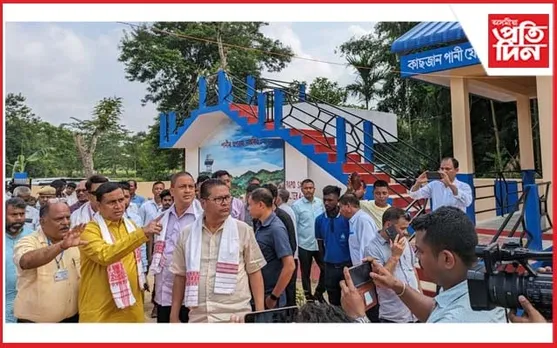 কাছজান পানী যোগান আঁচনি পৰিদৰ্শন জয়ন্ত মল্ল বৰুৱাৰ...