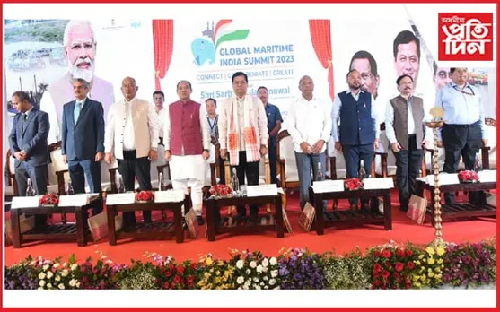 গুৱাহাটীত বিশ্ব সামুদ্রিক ভাৰত সন্মিলনৰ ৰোড শ্ব' উদ্বোধন কৰে সৰ্বানন্দ সোণোৱালে