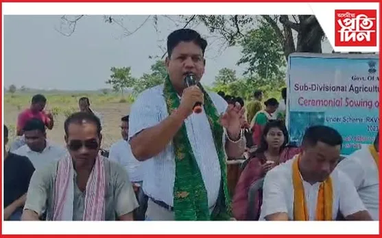 ৰাষ্ট্ৰীয় কৃষি বিকাশ যোজনাৰ অধীনত তামুলপুৰত ছয়াবিন খেতিৰ আৰম্ভণি...