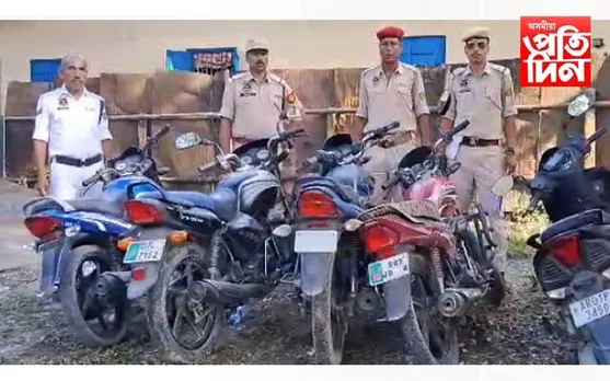গহপুৰৰ হাবিত উদ্ধাৰ ১৮ খনকৈ চুৰি বাইক