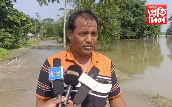 ভদীয়া বানৰ কবলত নুমলীগড়ৰ মহুৰা মৌজা